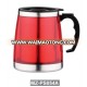 stainless steel mug 500ml red plastic mug with handle