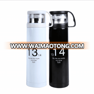 2017 newly design high-vacuum insulated cola bottle flask thermos with color paint