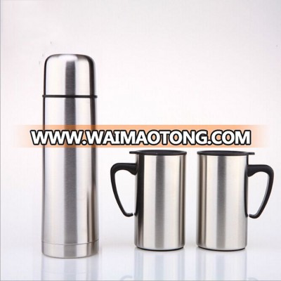 500l vacuum flask and 16oz travel mug stainless steel thermos mug gift set with bag packing