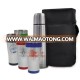 Promotion stainless steel vacuum flask gifts set 2pcs travel mugs + 500ml vacuum flask with bag sets