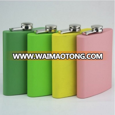 2017 hot sell stainless steel copper hip flask with color paint (HY-E002)