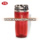 16oz insulated plastic and stainless steel curvy tumbler