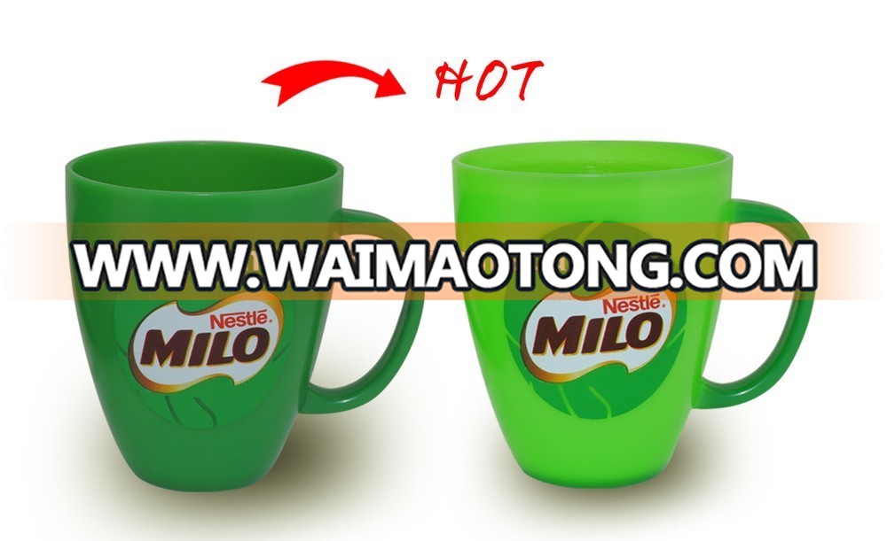 Color Changing Mug for Kids, Plastic Mug with Handle and Lid